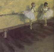 ballerina being practising Edgar Degas